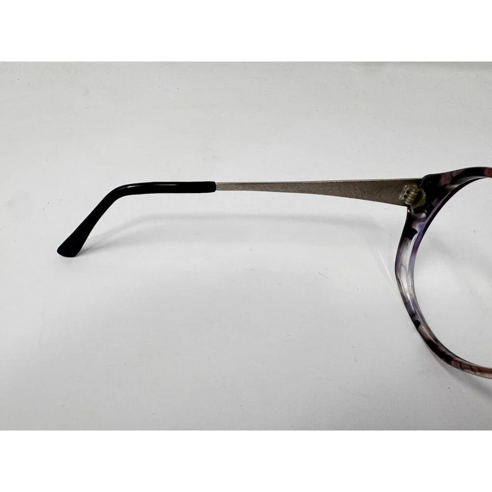 Vintage 1970s Oversized Round Eyeglass Frames Pink Silver Tortoise 55-18-140 New